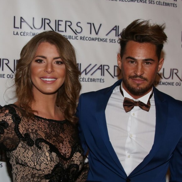 Emilie et Rémi de Secret Story 9 - Soirée des Lauriers TV Awards au Théâtre des Variétés à Paris, le 13 janvier 2016. © Denis Guigneboug/Bestimage