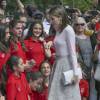 La reine Letizia d'Espagne lors de l'inauguration du 75ème salon du livre de Madrid le 27 mai 2016.