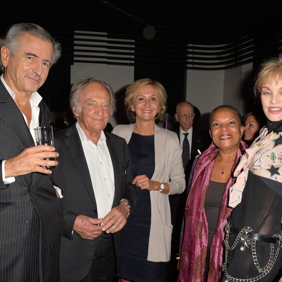 Exclusif - Bernard-Henri Lévy, Philippe Tesson, Valérie Pécresse, Christiane Taubira et Arielle Dombasle - Anniversaire de Jacques Sanchez au restaurant Nolita à Paris le 29 mai 2016. © Veeren/Bestimage