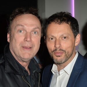 Exclusif - Julien Lepers et Marc-Olivier Fogiel - Anniversaire de Jacques Sanchez au restaurant Nolita à Paris le 29 mai 2016. © Veeren/Bestimage