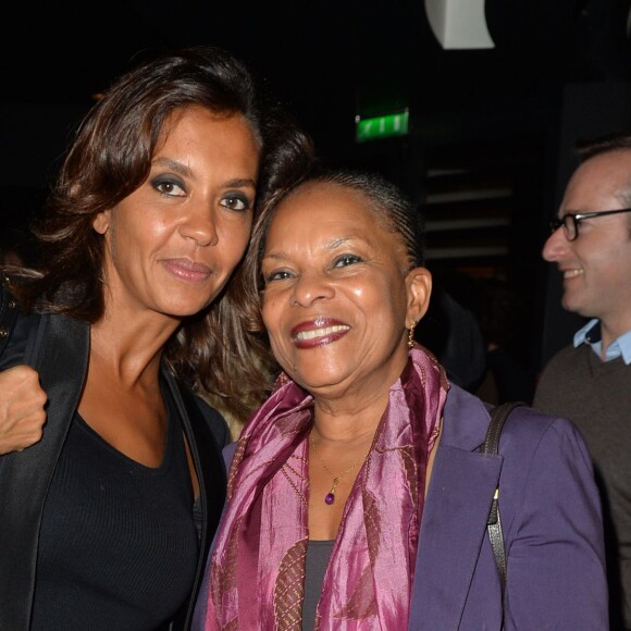 Exclusif - Karine Le Marchand et Christiane Taubira - Anniversaire de Jacques Sanchez au restaurant Nolita à Paris le 29 mai 2016. © Veeren/Bestimage