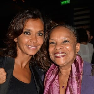 Exclusif - Karine Le Marchand et Christiane Taubira - 
Anniversaire de Jacques Sanchez au restaurant Nolita à Paris le 29 mai 2016. © Veeren/Bestimage