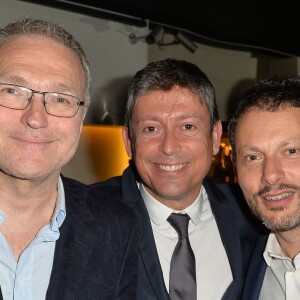 Exclusif - Laurent Ruquier, Jacques Sanchez et Marc-Olivier Fogiel - Anniversaire de Jacques Sanchez au restaurant Nolita à Paris le 29 mai 2016. © Veeren/Bestimage