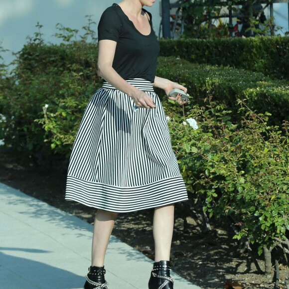 Exclusif - Charlize Theron emmène ses enfants Jackson et August à une fête d'anniversaire à Los Angeles, le 29 mai 2016