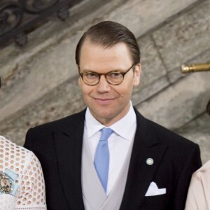 Le prince Oscar, la princesse Victoria, le prince Daniel, la reine Silvia et le roi Carl XVI Gustaf - Baptême du prince Oscar de Suède à Stockholm en Suède le 27 mai 2016.