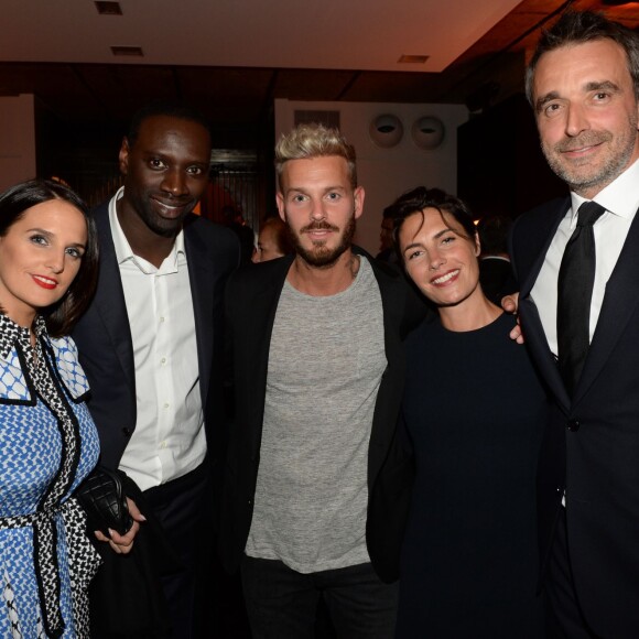 Semi-exclusif - Omar Sy (ambassadeur de la marque) et sa femme Hélène, Matt Pokora (M. Pokora), Alessandra Sublet et son mari Clément Miserez - Inauguration de la boutique Audemars Piguet, 15 rue Royale, et présentation de la nouvelle collection Royal Oak Yellow Gold, à Paris, le 26 mai 2016. © Rachid Bellak/Bestimage