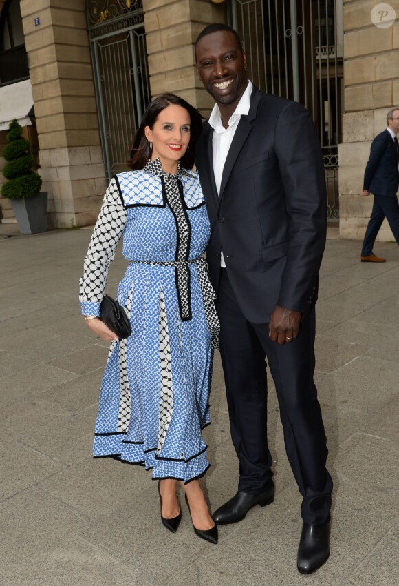 Semi-exclusif - Omar Sy (ambassadeur de la marque) et sa femme Hélène - Inauguration de la boutique Audemars Piguet, 15 rue Royale, et présentation de la nouvelle collection Royal Oak Yellow Gold, à Paris, le 26 mai 2016. © Rachid Bellak/Bestimage