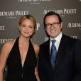 Semi-exclusif - Virginie Efira, François-Henry Bennahmias (CEO d'Audemars Piguet) - Inauguration de la boutique Audemars Piguet, 15 rue Royale, et présentation de la nouvelle collection Royal Oak Yellow Gold, à Paris, le 26 mai 2016. © Rachid Bellak/Bestimage