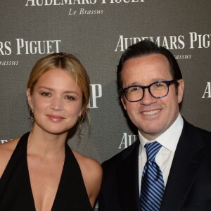 Semi-exclusif - Virginie Efira, François-Henry Bennahmias (CEO d'Audemars Piguet) - Inauguration de la boutique Audemars Piguet, 15 rue Royale, et présentation de la nouvelle collection Royal Oak Yellow Gold, à Paris, le 26 mai 2016. © Rachid Bellak/Bestimage