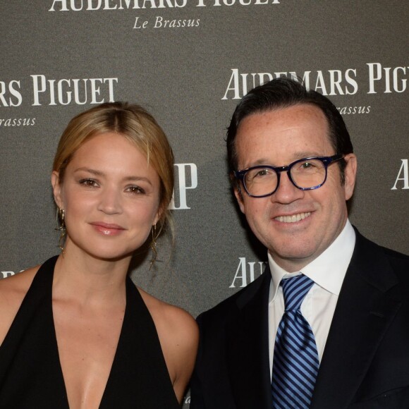 Semi-exclusif - Virginie Efira, François-Henry Bennahmias (CEO d'Audemars Piguet) - Inauguration de la boutique Audemars Piguet, 15 rue Royale, et présentation de la nouvelle collection Royal Oak Yellow Gold, à Paris, le 26 mai 2016. © Rachid Bellak/Bestimage