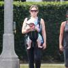 Exclusif - Kristen Bell se promène avec sa fille Delta au parc Griffith à Los Feliz. le 2 juillet 2015