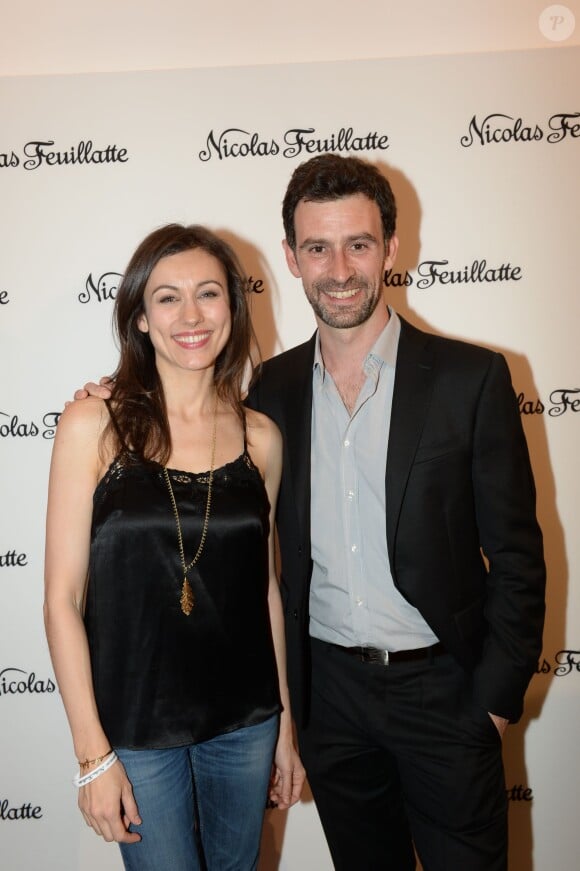 Vincent Chatelain et Marie-Ange Casalta - Soirée Nicolas Feuillatte à l'Atelier Richelieu à Paris, le 15 avril 2015.