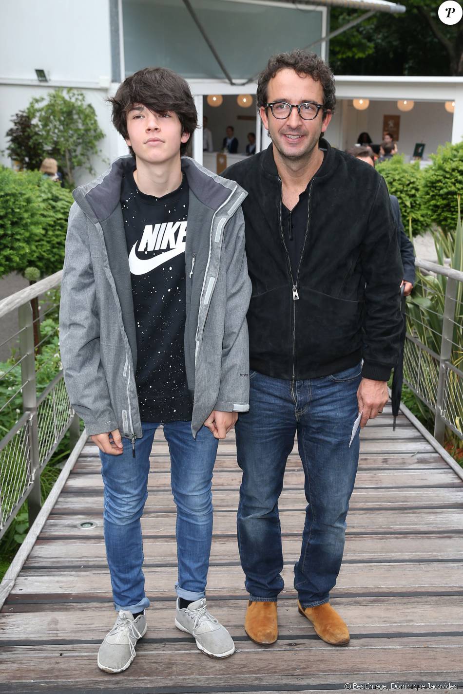 Cyrille Eldin Et Son Fils Camille Au Village Des Internationaux De ...