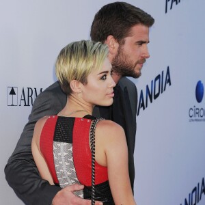 Miley Cyrus et Liam Hemsworth - Première du film "Paranoia" à Los Angeles, le 8 août 2013.