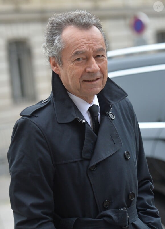 Michel Denisot - Obsèques de André Rousselet en la Basilique Sainte-Clotilde de Paris le 2 juin 2016.