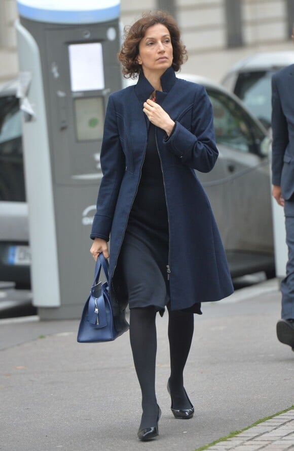 Audrey Azoulay - Obsèques de André Rousselet en la Basilique Sainte-Clotilde de Paris le 2 juin 2016.02/06/2016 - Paris