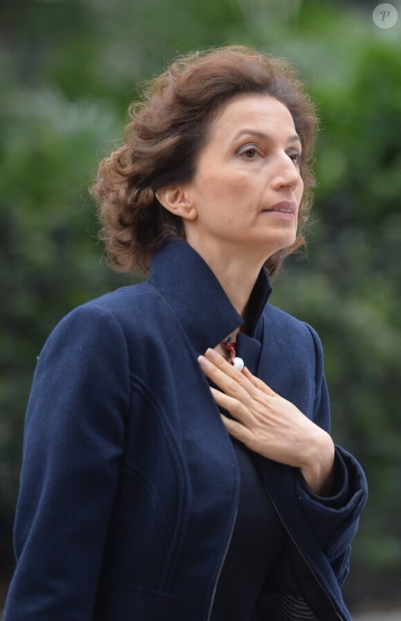 Audrey Azoulay - Obsèques de André Rousselet en la Basilique Sainte-Clotilde de Paris le 2 juin 2016.02/06/2016 - Paris