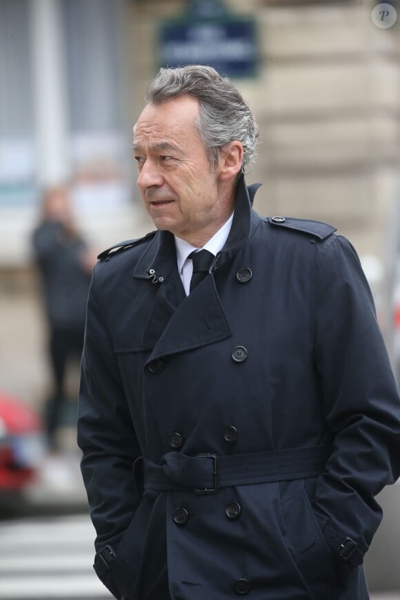 Michel Denisot - Obsèques de André Rousselet en la Basilique Sainte-Clotilde de Paris le 2 juin 2016.02/06/2016 - Paris