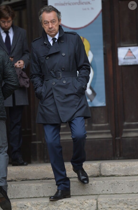 Michel Denisot à la sortie des obsèques de André Rousselet en la Basilique Sainte-Clotilde de Paris le 2 juin 2016.02/06/2016 - Paris