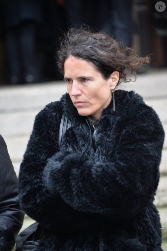 Mazarine Pingeot à la sortie des obsèques de André Rousselet en la Basilique Sainte-Clotilde de Paris le 2 juin 2016.02/06/2016 - Paris