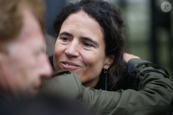 Mazarine Pingeot à la sortie des obsèques de André Rousselet en la Basilique Sainte-Clotilde de Paris le 2 juin 2016.02/06/2016 - Paris