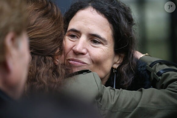 Mazarine Pingeot à la sortie des obsèques de André Rousselet en la Basilique Sainte-Clotilde de Paris le 2 juin 2016.02/06/2016 - Paris