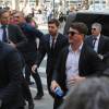 Lionel Messi et son père Jorge Horacio Messi arrivent au tribunal pour son procès pour fraude fiscale à Barcelone, le 2 juin 2016.
