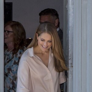 La princesse Madeleine de Suède avec son mari Christopher O'Neill et leur fille la princesse Leonore lors d'une visite dans le Gotland à Visby le 3 juin 2016.  Visit to Gotland of Princess Madeleine and Christopher O'Neill and their daughter Princess Leonore in Visby on June 3, 2016.03/06/2016 - Visby