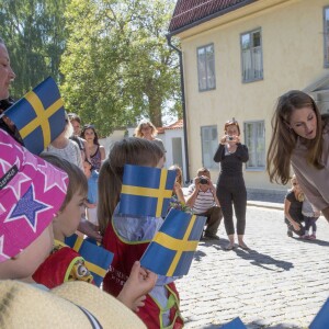 La princesse Madeleine de Suède avec son mari Christopher O'Neill et leur fille la princesse Leonore lors d'une visite dans le Gotland à Visby le 3 juin 2016.  Princess Madeleine with her husband Christopher O'Neill and daughter princess Leonore visiting Gotland, Sweden, June 3rd, 2016.03/06/2016 - Visby