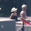 Exclusif -  David Beckham et sa femme Victoria Beckham - Eva Longoria se détend avec ses amis à la piscine le lendemain de son mariage avec José Baston à Valle Del Bra au Mexique, le 22 mai 2016