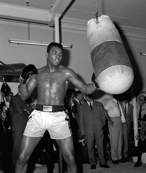 Muhammad Ali à Howden, au Royaume-Uni. Juillet 1966.