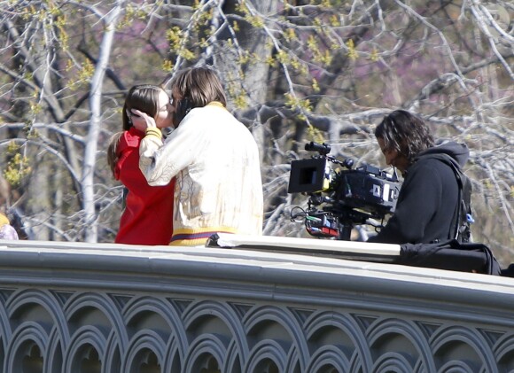 Exclusif - Laura Love et Marcel Castenmiller sur le tournage de la série "The Myth of Orpheus and Eurydice" pour Gucci à Central Park. New York, le 14 avril 2016.