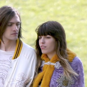 Exclusif - Lou Doillon et Marcel Castenmiller sur le tournage de la série "The Myth of Orpheus and Eurydice" pour Gucci à Central Park. New York, le 14 avril 2016.