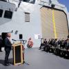 Le prince héritier Frederik du Danemark à la réception du nouvel hélicoptère MH- 60R Seahawk au Danemark le 6 juin 2016.