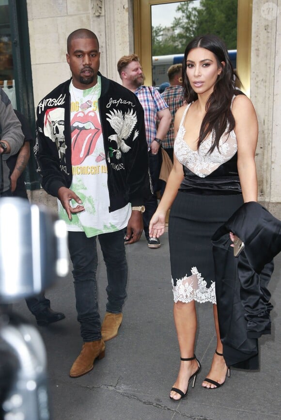 Kim Kardashian et son mari Kanye West sont allés déjeuner au restaurant Harry Cipriani à New York, le 5 juin 2016 © CPA/Bestimage