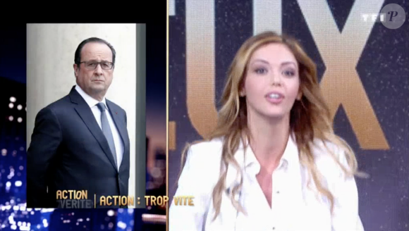 Nabilla dans "Action ou vérité" présentée par Alessandra Sublet sur TF1, le 10 juin 2016.