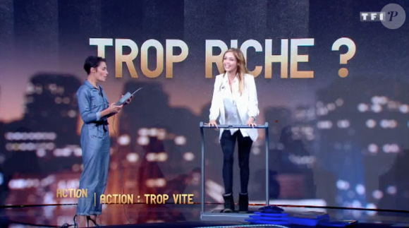 Nabilla dans "Action ou vérité" présentée par Alessandra Sublet sur TF1, le 10 juin 2016.