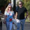 Exclusif - Reese Witherspoon et son mari Jim Toth vont déjeuner au restaurant Casa Nostra pour la Saint-Valentin à Pacific Palisades, le 14 février 2016.