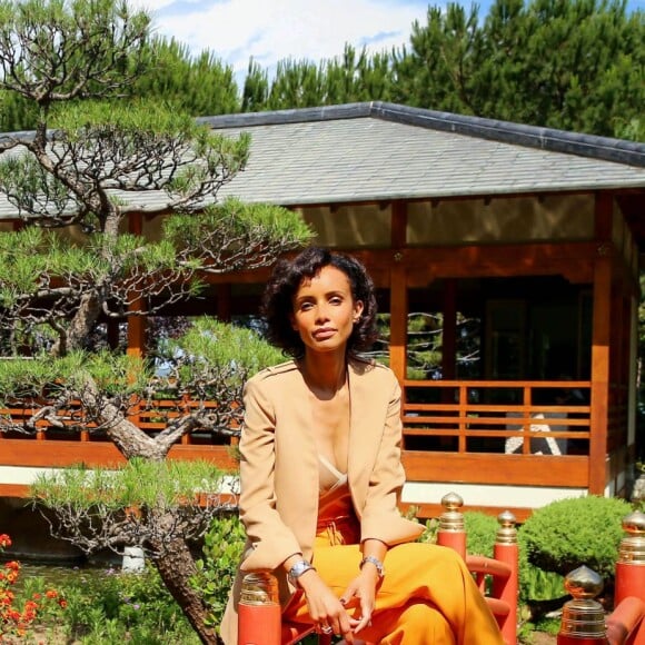 Rendez-vous avec l'actrice Sonia Rolland dans le Jardin Japonais de Monaco lors du 56ème Festival de télévision de Monte-Carlo, le 13 juin 2016. © Pool Festival TV Monaco/Bestimage