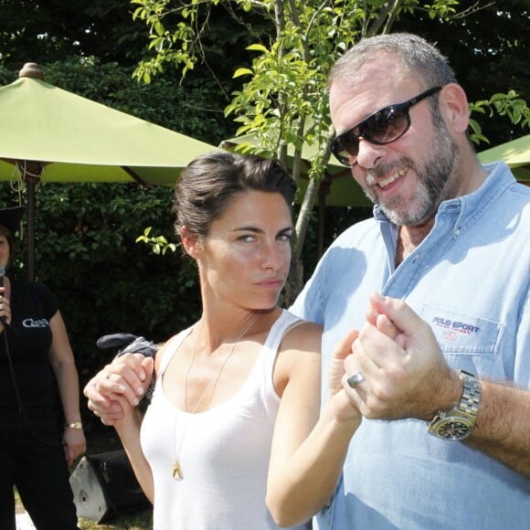 Alessandra Sublet et Emmanuel Maubert - Garden Party chez Babette de Rozières, élue personnalité populaire 2010 et prix Marianne de la poste avec timbre à son effigie. Le 27 juin 2010