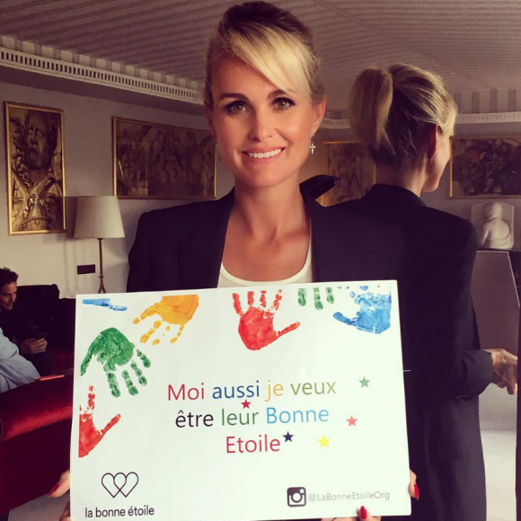 Laeticia Hallyday présente la nouvelle campagne de financement de La Bonne étoile sur la plateforme Ulule lancée le 27 mai 2016.