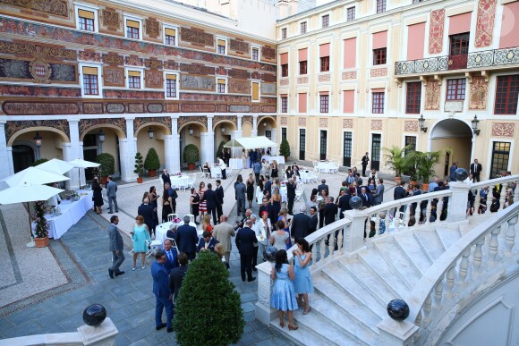Vue du cocktail organisé le 14 juin 2016 dans la cour du palais princier en marge du 56e Festival de Télévision de Monte-Carlo. © Pool Festival TV Monaco / BestImage