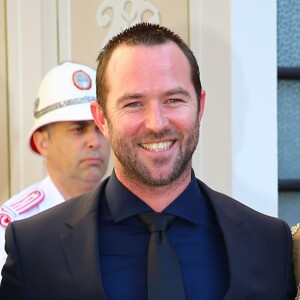 La princesse Charlene et le prince Albert de Monaco avec Sullivan Stapleton lors du cocktail organisé le 14 juin 2016 dans la cour du palais princier en marge du 56e Festival de Télévision de Monte-Carlo. © Pool Festival TV Monaco / BestImage