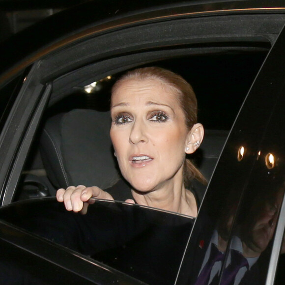 Exclusif - Céline Dion quitte les enregistrements des émissions "M6 Music Show 100% tube 2016" et "Le Grand Show" pour France 2 au studio de la Plaine Saint-Denis le 15 juin 2016.