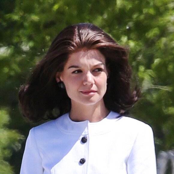 Katie Holmes sur le tournage de la série "The Kennedys: After Camelot" à Toronto, le 16 juin 2016.