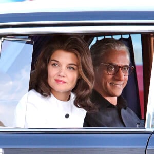 Katie Holmes et Alexander Siddig sur le tournage de la série "The Kennedys: After Camelot" à Toronto, le 13 juin 2016.