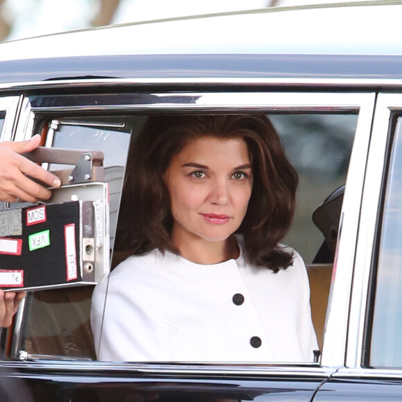 Katie Holmes sur le tournage de la série "The Kennedys: After Camelot" à Toronto, le 13 juin 2016.