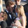 Pierre Casiraghi et sa femme Beatrice Borromeo au mariage de Giovanna Battaglia et Oscar Engelbert à Capri, Italie, le 10 juin 2016.