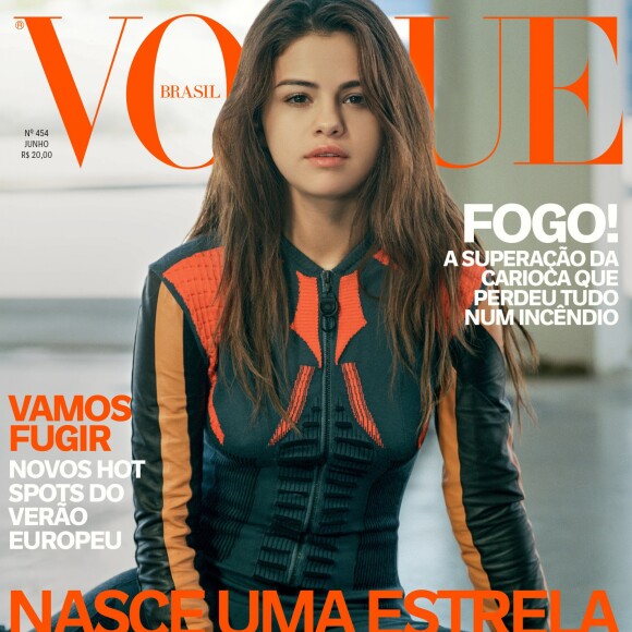Selena Gomez en couverture du magazine Vogue Brasil. Numéro de juin 2016. Photo par Bruce Weber.