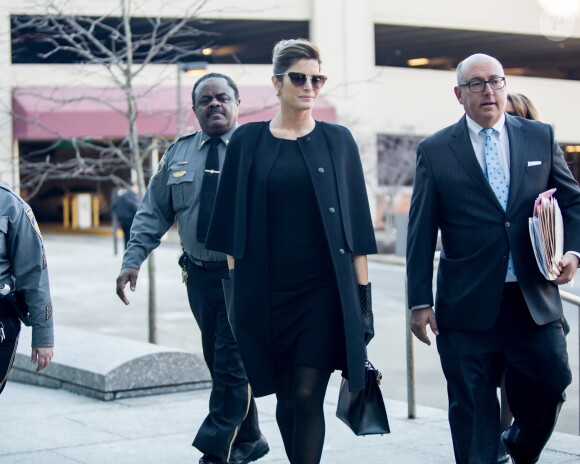 Stephanie Seymour arrive au tribunal pour être entendu à propos de ses accrochages en voiture. Greenwich, le 15 janvier 2016.